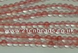 CTG154 15.5 inches 3mm round tiny cherry quartz beads wholesale
