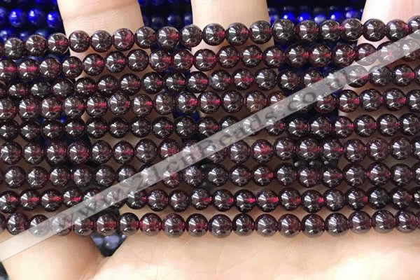 CTG1597 15.5 inches 4mm round red garnet beads wholesale