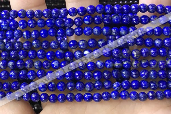 CTG1598 15.5 inches 4mm round lapis lazuli beads wholesale