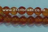 CTG16 15.5 inch 4mm round B grade tiny red agate beads wholesale