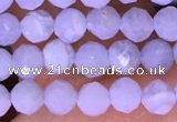 CTG1605 15.5 inches 3.8mm faceted round tiny blue lace agate beads