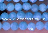 CTG1609 15.5 inches 3mm faceted round tiny amazonite beads