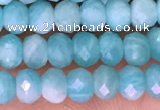 CTG1611 15.5 inches 3*4mm faceted rondelle tiny amazonite beads