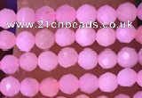 CTG1634 15.5 inches 2.5mm faceted round tiny pink opal beads