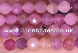 CTG1637 15.5 inches 3mm faceted round tiny ruby beads