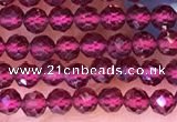 CTG1654 15.5 inches 2.5mm faceted round tiny red garnet beads