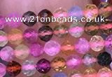 CTG1658 15.5 inches 2.5mm faceted round tiny tourmaline beads