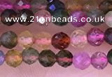 CTG1659 15.5 inches 3.5mm faceted round tiny tourmaline beads