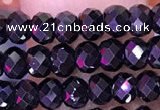 CTG1668 15.5 inches 2.5*4mm faceted rondelle tiny blue spinel beads