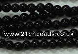 CTG17 15.5 inches 2mm round A grade tiny black agate beads