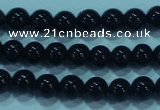 CTG20 15.5 inches 4mm round B grade tiny black agate beads