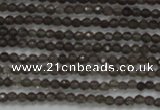 CTG200 15.5 inches 2mm faceted round tiny smoky quartz beads