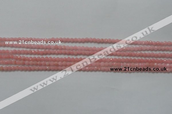 CTG203 15.5 inches 3mm faceted round tiny Chinese pink opal beads