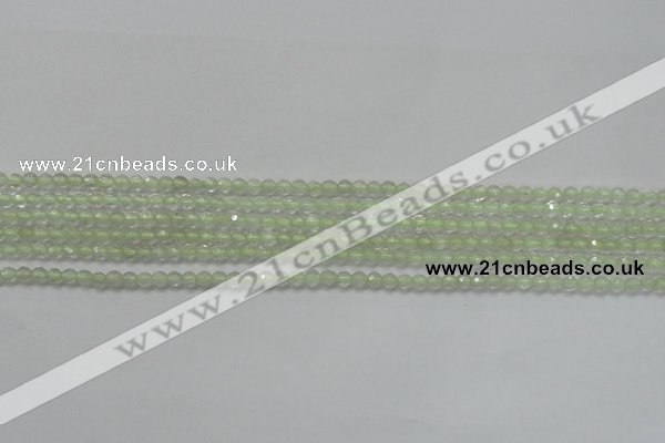 CTG204 15.5 inches 3mm faceted round tiny prehnite gemstone beads