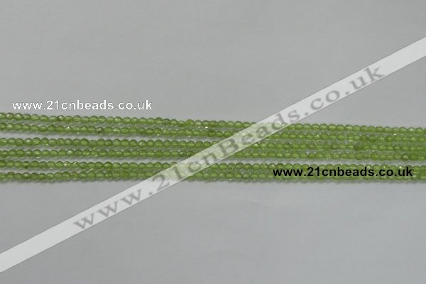 CTG206 15.5 inches 3mm faceted round tiny prehnite gemstone beads