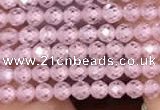 CTG2101 15 inches 2mm faceted round tiny quartz glass beads