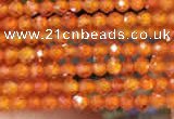 CTG2108 15 inches 2mm faceted round tiny quartz glass beads