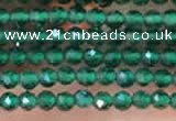 CTG2111 15 inches 2mm faceted round tiny quartz glass beads