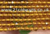 CTG2116 15 inches 2mm faceted round tiny quartz glass beads