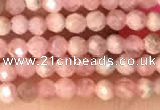 CTG2139 15 inches 2mm,3mm faceted round rhodochrosite gemstone beads