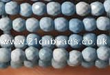 CTG2150 15 inches 2mm,3mm faceted round synthetic turquoise beads