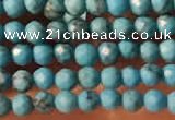 CTG2151 15 inches 2mm,3mm faceted round synthetic turquoise beads