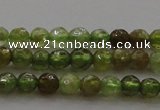 CTG219 15.5 inches 3mm faceted round tiny green garnet beads