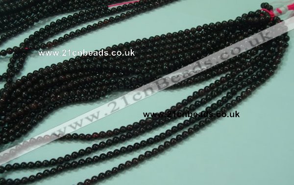 CTG22 15.5 inches 3mm round B grade tiny garnet beads wholesale