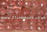 CTG2204 15 inches 2mm,3mm faceted round cherry quartz beads
