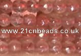 CTG2204 15 inches 2mm,3mm faceted round cherry quartz beads