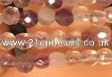 CTG2207 15 inches 2mm,3mm faceted round purple fluorite beads