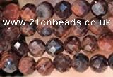 CTG2212 15 inches 2mm,3mm faceted round red tiger eye beads