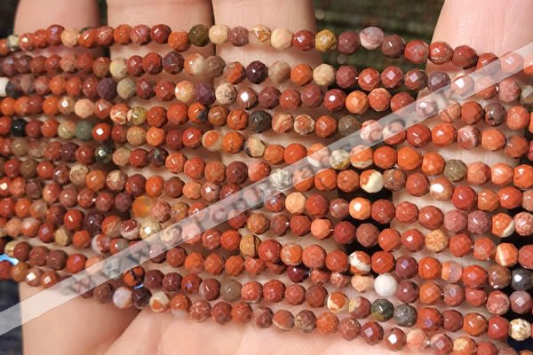 CTG2215 15 inches 2mm,3mm faceted round red jasper beads