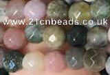 CTG2220 15 inches 2mm,3mm & 4mm faceted round Indian agate beads