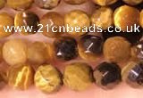 CTG2222 15 inches 2mm,3mm faceted round yellow tiger eye beads