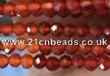 CTG2243 15 inches 2mm faceted round red agate beads