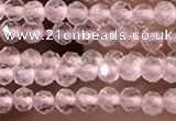 CTG2248 15 inches 2mm faceted round rose quartz beads