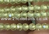 CTG2250 15 inches 2mm faceted round natural olive quartz beads