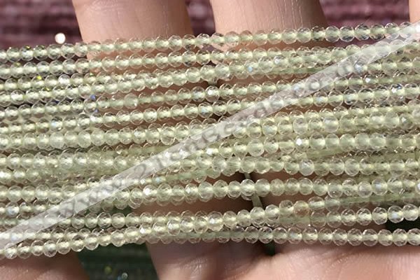 CTG2251 15 inches 2mm faceted round natural lemon quartz beads