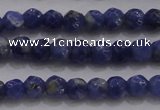 CTG227 15.5 inches 3mm faceted round tiny sodalite gemstone beads