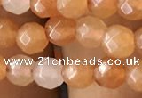 CTG2520 15.5 inches 4mm faceted round red aventurine beads