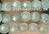 CTG2521 15.5 inches 4mm faceted round green aventurine beads