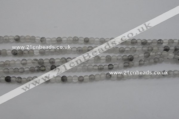 CTG253 15.5 inches 3mm round tiny cloudy quartz beads wholesale