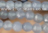 CTG2530 15.5 inches 4mm faceted round agate beads wholesale