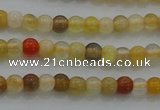 CTG263 15.5 inches 3mm round tiny yellow botswana agate beads wholesale