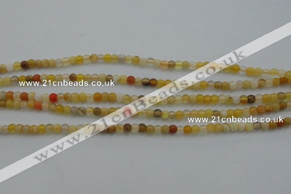 CTG263 15.5 inches 3mm round tiny yellow botswana agate beads wholesale