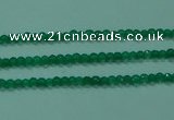 CTG28 15.5 inches 2mm faceted round green agate beads wholesale