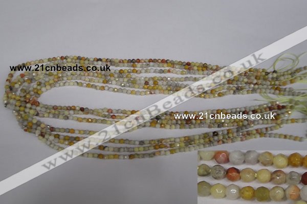 CTG300 15.5 inches 3mm faceted round ting crazy lace agate beads