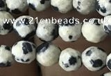 CTG3558 15.5 inches 4mm faceted round dalmatian jasper beads