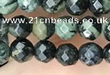 CTG3561 15.5 inches 4mm faceted round kambaba jasper beads